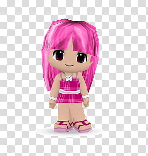 dolls, pink haired cartoon character transparent background PNG clipart