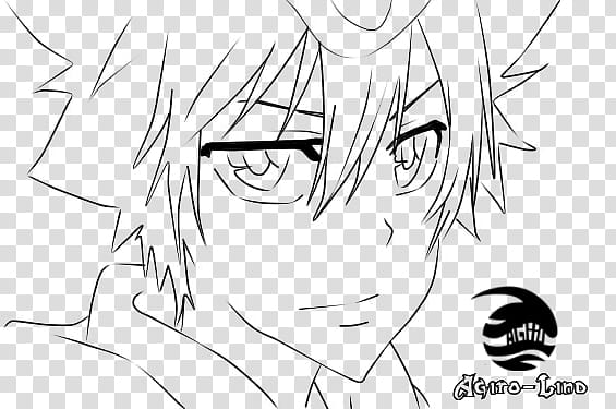 KHR Tsuna lineart transparent background PNG clipart