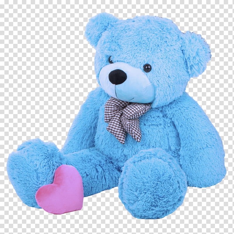 Teddy bear, Stuffed Toy, Blue, Plush, Turquoise, Pink, Baby Toys transparent background PNG clipart