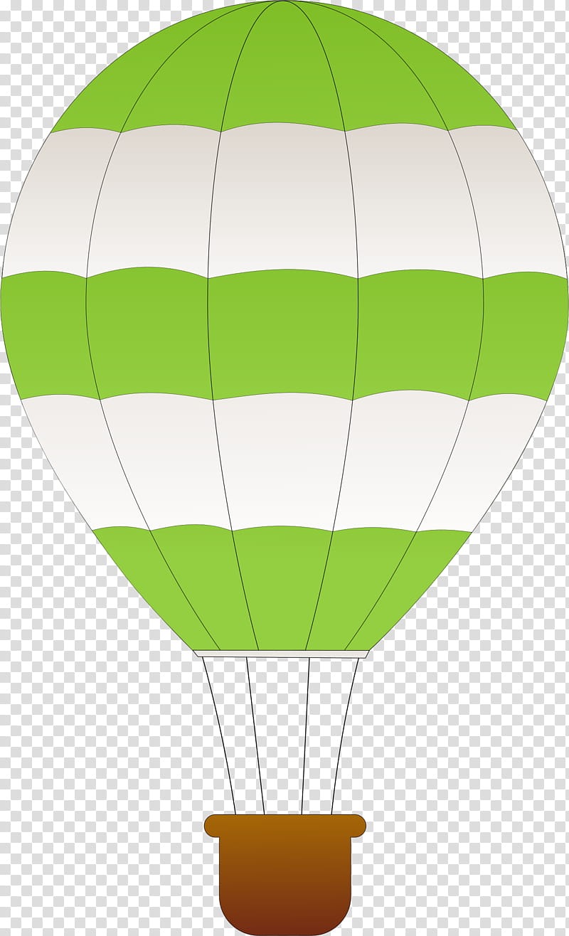 Hot Air Balloon, Green, Yellow, Hot Air Ballooning, Vehicle transparent background PNG clipart