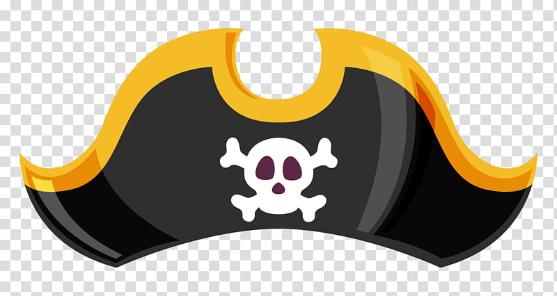 Pirate, Piracy, Hat, Yellow, Bone, Skull, Logo, Bat transparent background PNG clipart