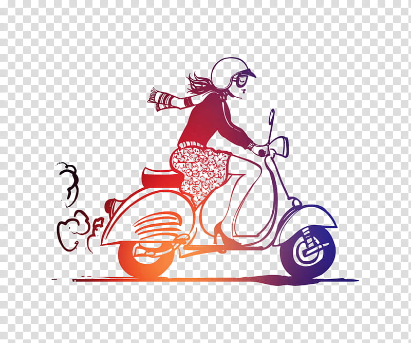Painting, Canvas, Scooter, Motorcycle, Installation Art, Woman, Cartoon, Sticker transparent background PNG clipart