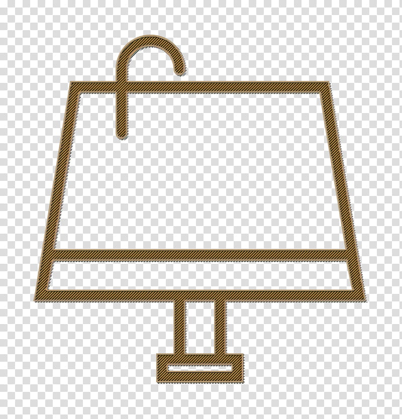 Lamp icon Essential Set icon, Table, Furniture, Easel, Rectangle, Brass, Light Fixture transparent background PNG clipart