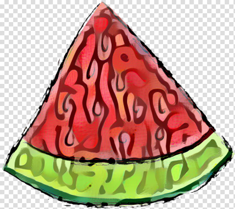 Party Hat, Watermelon, Citrullus, Pink, Leaf, Cone, Fruit, Headgear transparent background PNG clipart