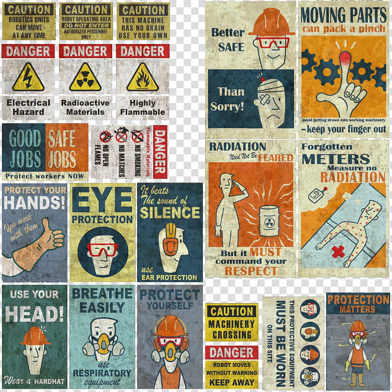 Factory Safety Signs Fallout , Safety instruction post transparent background PNG clipart