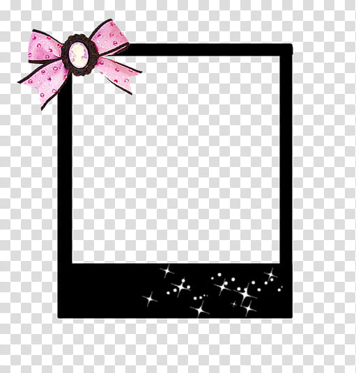 Marco, black frame with bow art transparent background PNG clipart