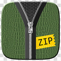 Marei Icon Theme, green crocodile skin leather zippered case transparent background PNG clipart