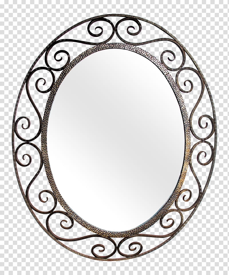 Makeup, Mirror, Oval Mirror, Art Deco, Iron, Ornament, Frames, Edgar Brandt transparent background PNG clipart