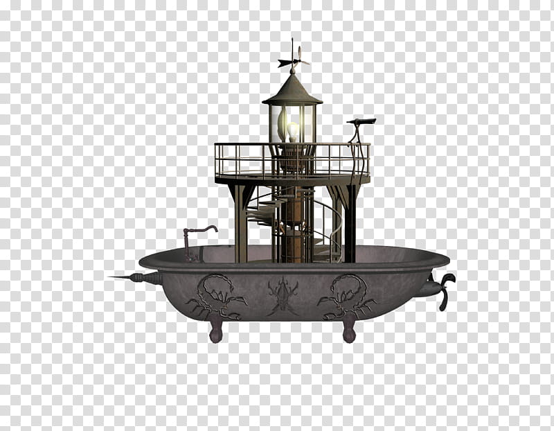 SteamPunk Flying Machine, grey boat transparent background PNG clipart
