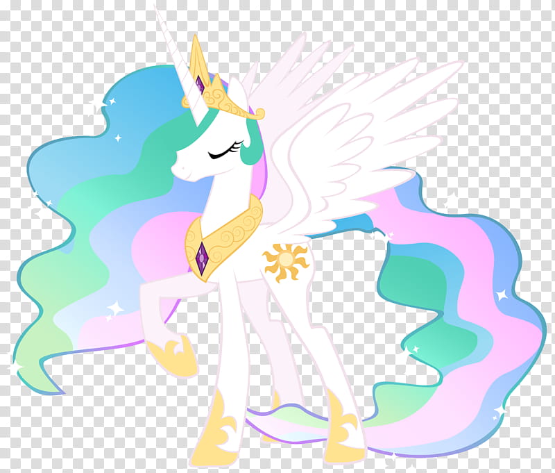 Princess Celestia of Equestria, white My Little Pony unicorn character illustration transparent background PNG clipart