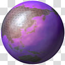Cubepolis Globe Terra Icon set, JcGrapeFRomax, purple and brown planet illustration transparent background PNG clipart