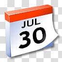 WinXP ICal, July  date calendar transparent background PNG clipart