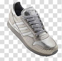 Adidas Shoes, unpaired silver adidas sneaker transparent background PNG clipart