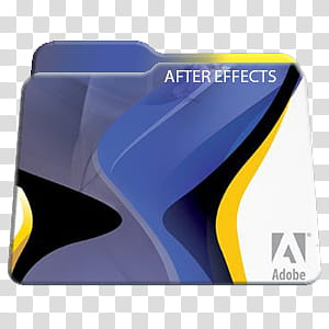 Program Files Folders Icon Pac, Adobe After Effects, blue and yellow Adobe after effects folder icon transparent background PNG clipart