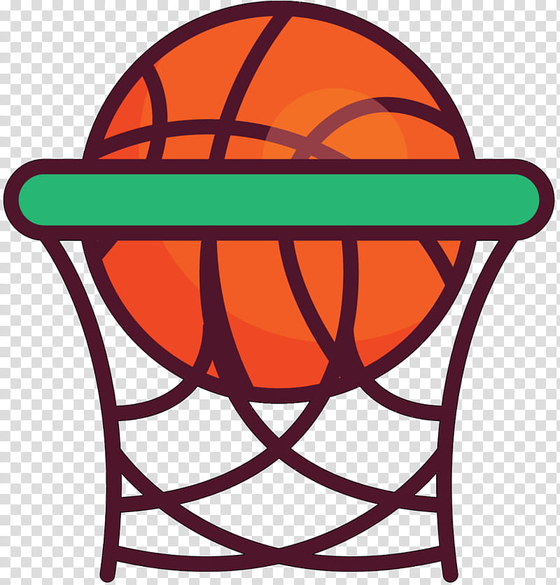 basketball hoop and ball clipart image