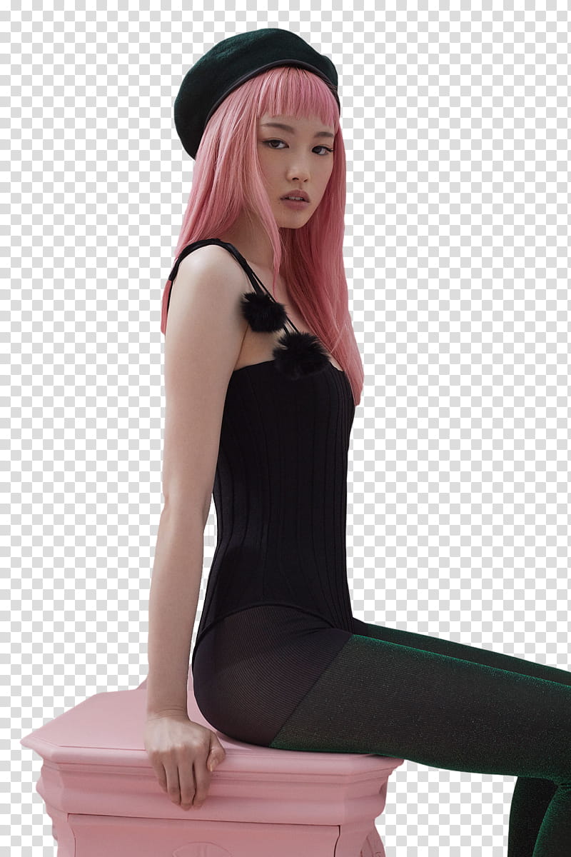 Fernanda Ly, woman sitting on stool transparent background PNG clipart