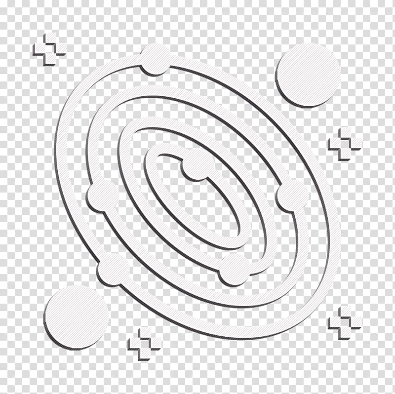 Astronautics Technology icon Galaxy icon System icon, Blackandwhite, Text, Circle, Spiral, Symbol, Logo transparent background PNG clipart