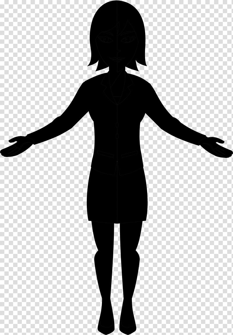 Woman, Silhouette, Female, Girl, Standing, Gesture transparent background PNG clipart