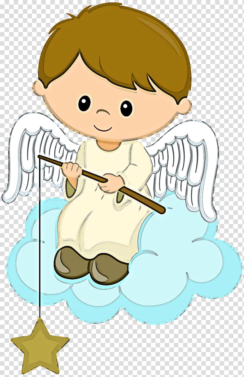 cartoon angel child cupid, Cartoon transparent background PNG clipart