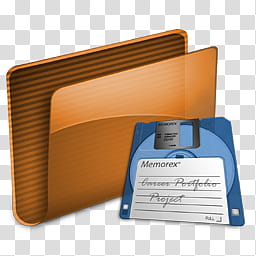 Aqueous, Folder Floppy Disk icon transparent background PNG clipart