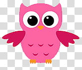 pink owl illustration transparent background PNG clipart