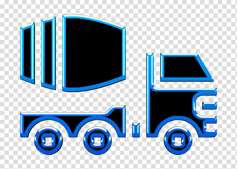 Truck icon Concrete mixer icon Car icon, Transport, Electric Blue, Logo, Vehicle transparent background PNG clipart