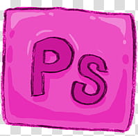 pink PS illustration transparent background PNG clipart