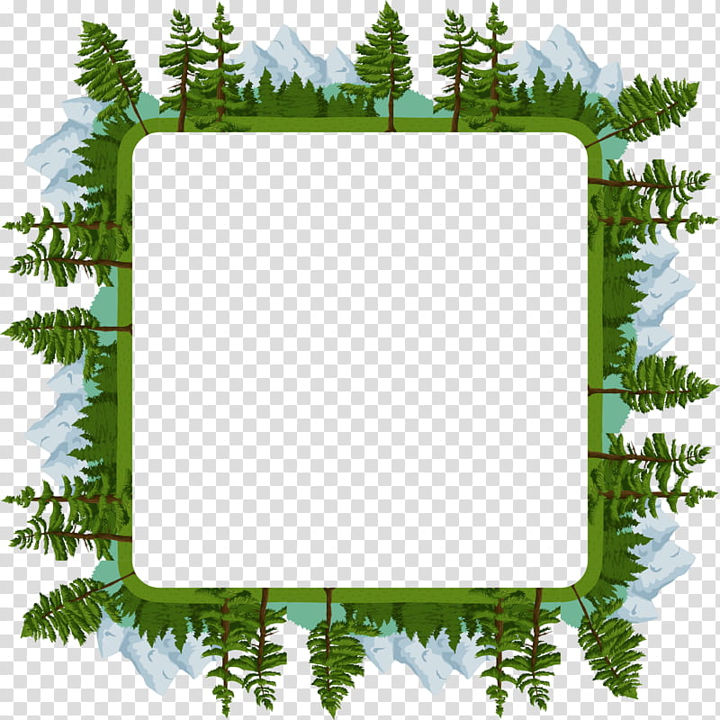 Nature Background Frame, Frames, Painting, Text, Drawing, Green, Tree, Plant transparent background PNG clipart