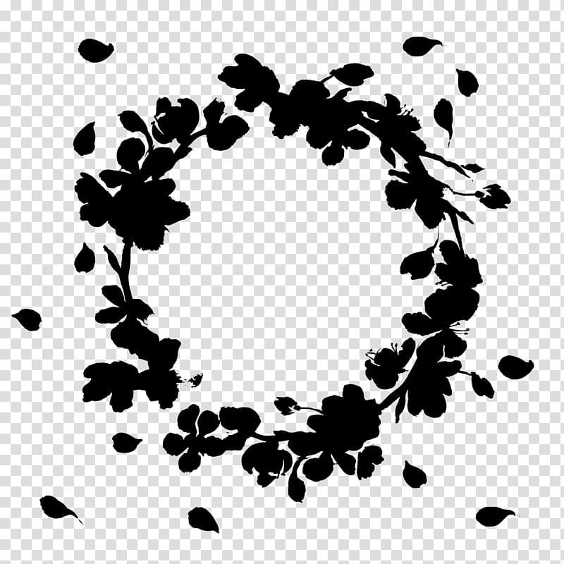 Leaf Heart, Branching, Black M, Plant, Blackandwhite, Circle transparent background PNG clipart