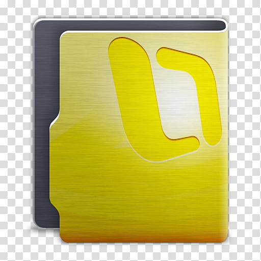 Aquave Metal Icon Set, yellow folder transparent background PNG clipart