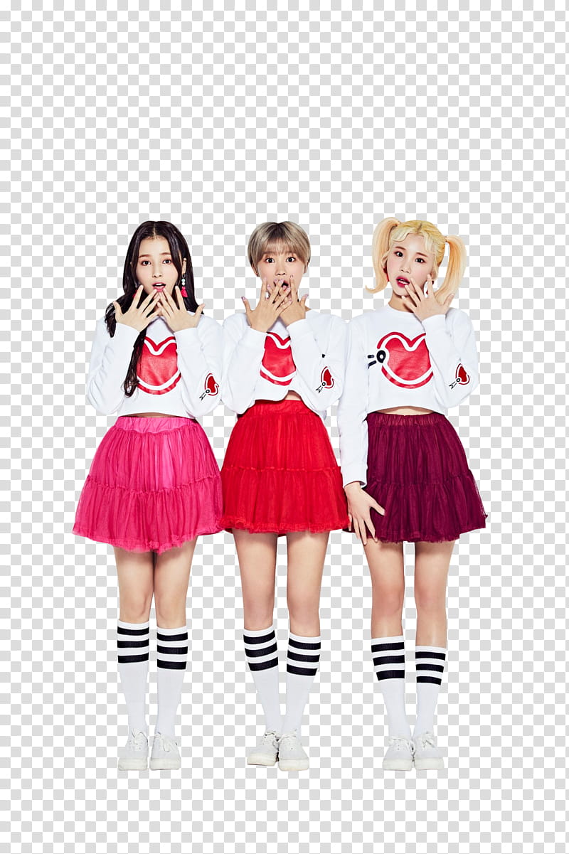 MOMOLAND GREAT , three women standing transparent background PNG clipart