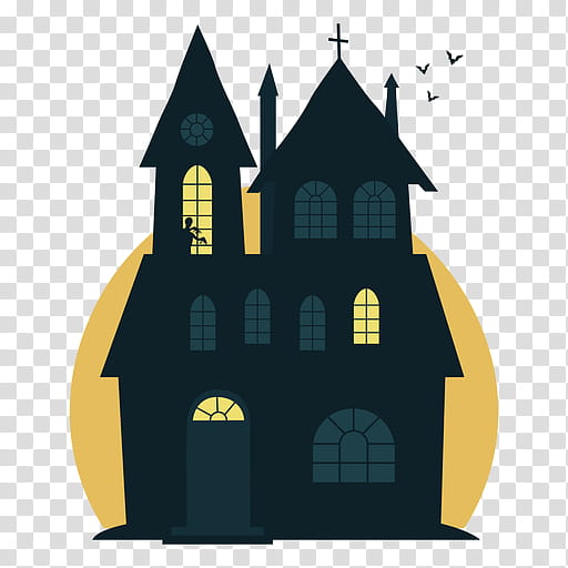Halloween Haunted House, Halloween , Ghost, Castle, Architecture, Building, Steeple, Facade transparent background PNG clipart