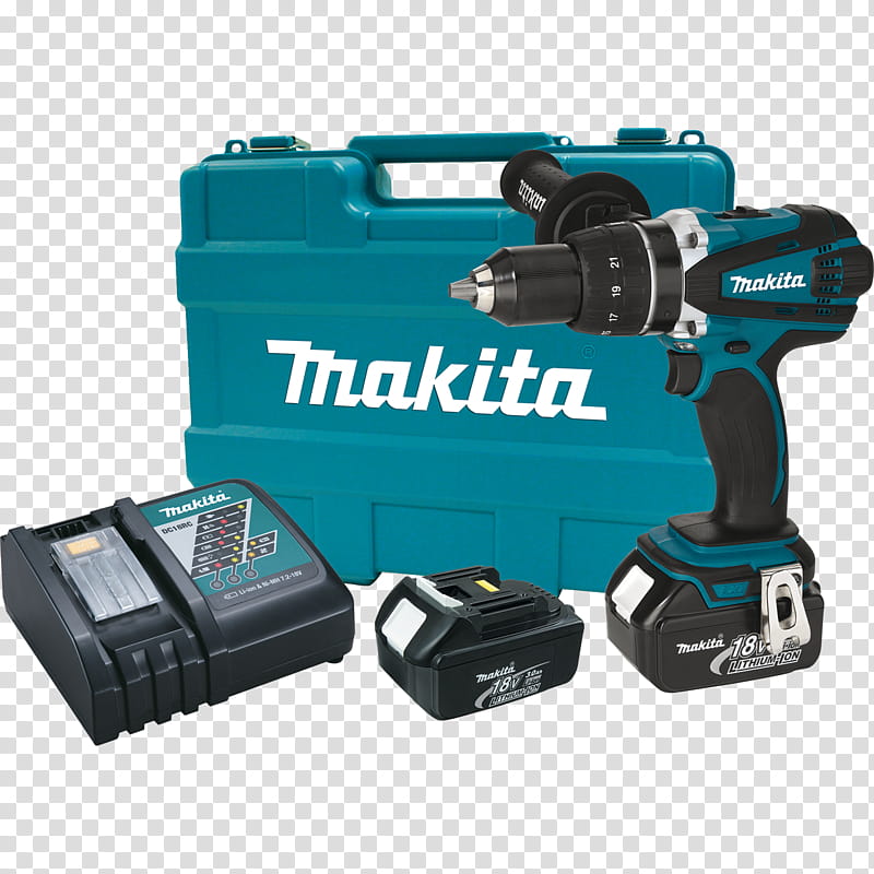 Battery, Drill, Hammer Drill, Makita, Impact Driver, Cordless, Tool, Makita Bhp454 transparent background PNG clipart