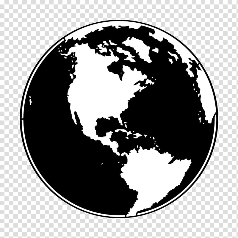 Black world globe logo black-and-white, Blackandwhite, Earth, Circle ...