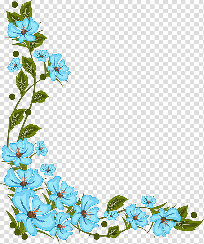 Corner Flower transparent background PNG cliparts free download