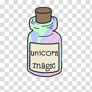 Ovelays o Tipo, unicorn magic bottlre transparent background PNG clipart
