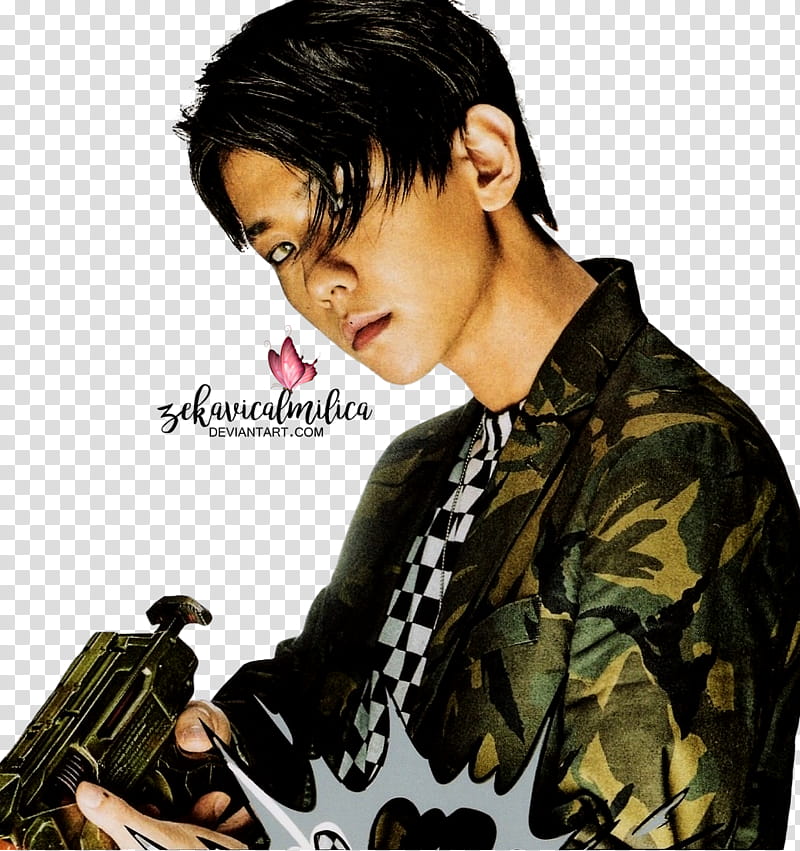EXO Baekhyun The Power Of Music, man holding black rifle transparent background PNG clipart
