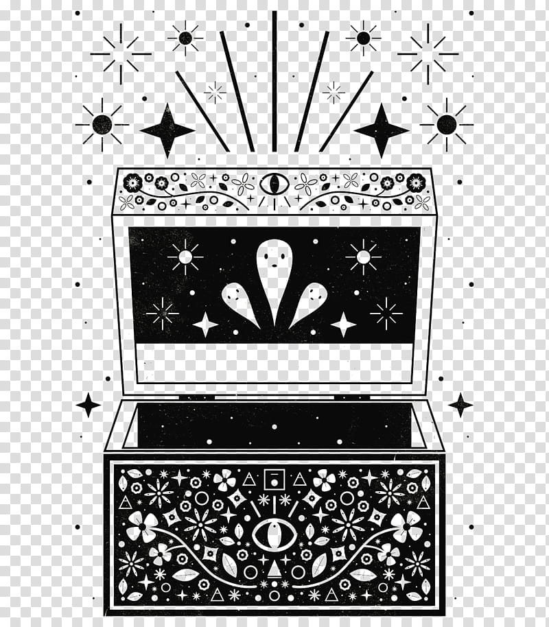 Pandoras Box Black, Greek Mythology, Hope, Drawing, Black And White
, Line, Visual Arts transparent background PNG clipart