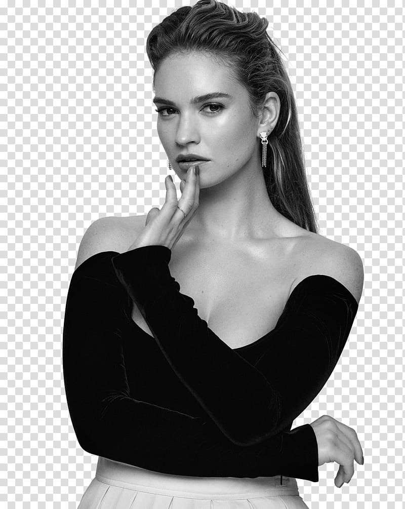 LILY JAMES,  transparent background PNG clipart