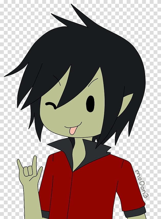 chibi marshall lee, man in red and black shirt artwork transparent background PNG clipart