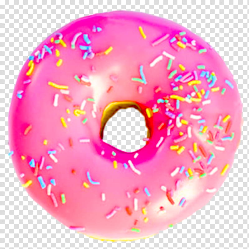 , pink donut transparent background PNG clipart