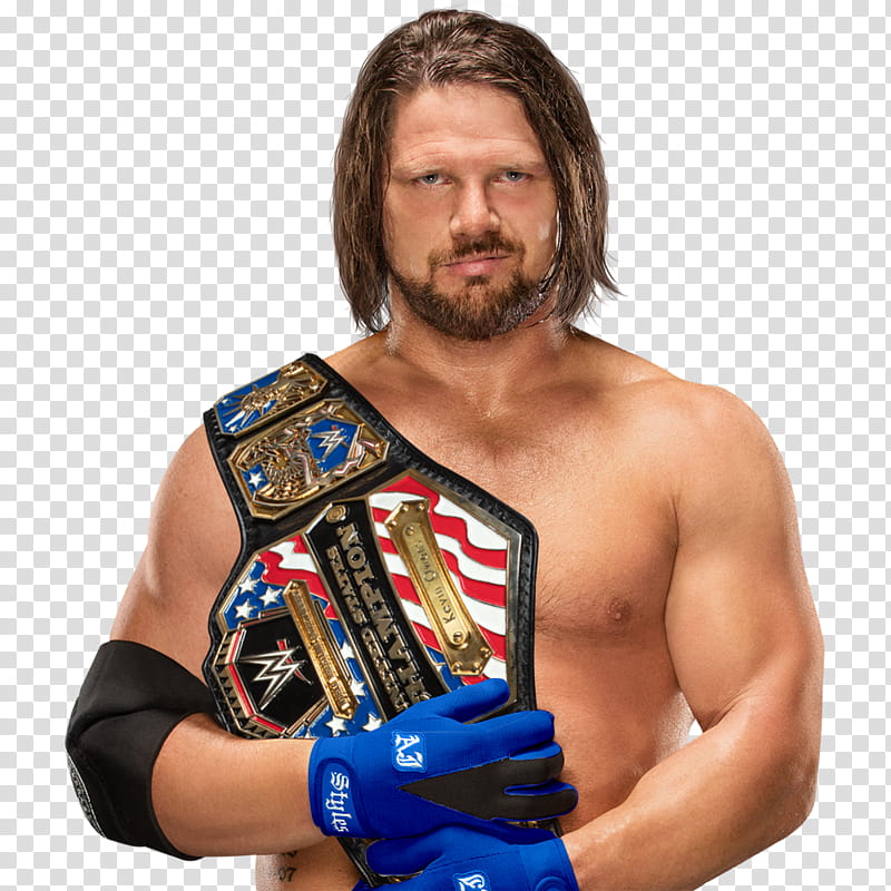 Aj Styles US Champion unofficial transparent background PNG clipart