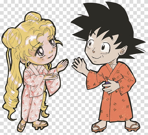 chibi yukata classics (XD), Son Goku transparent background PNG clipart