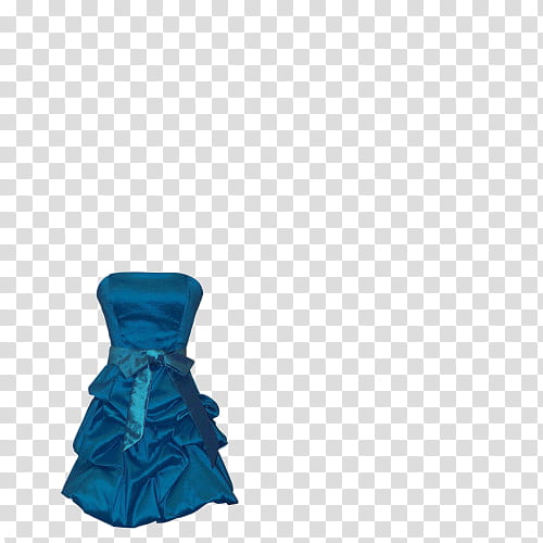 Clothes, blue tube-top dress transparent background PNG clipart