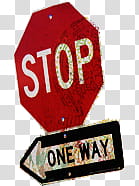 stop one way signage artwork transparent background PNG clipart