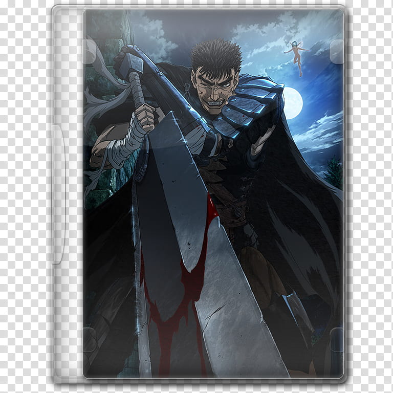 Anime  Summer Season Icon , Berserk (), v, man holding sword folder icon transparent background PNG clipart