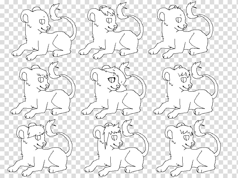 Many Cub bases, lion cub illustrations transparent background PNG clipart