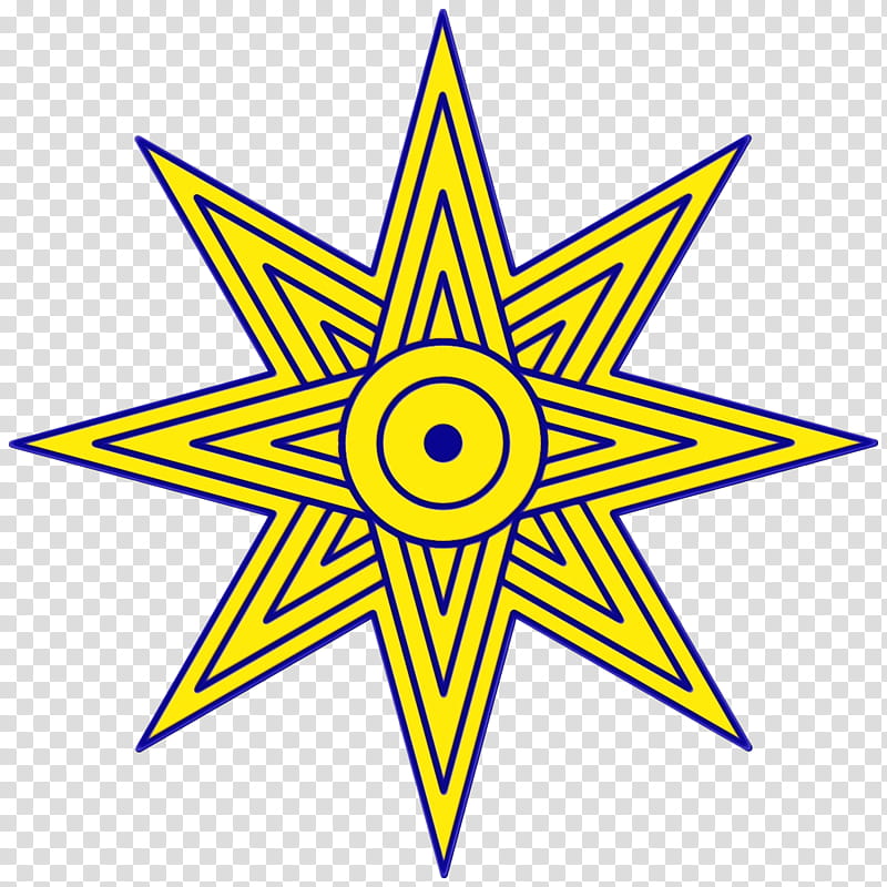 Star Symbol, Star Of Ishtar, Inanna, Goddess, Babylon, Octagram, Mesopotamia, Venus transparent background PNG clipart
