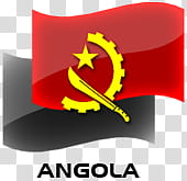 Angola flag transparent background PNG clipart