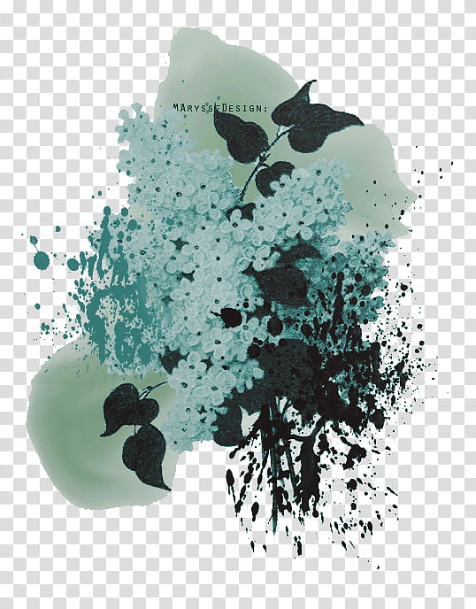 RESOURCES, black and green leaves illustration transparent background PNG clipart